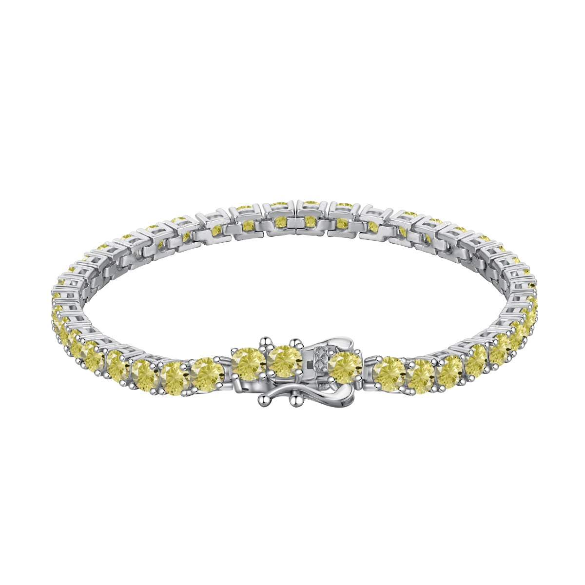 [select Jewelry]Ornate Dazzling Round Cut Tennis Bracelet
