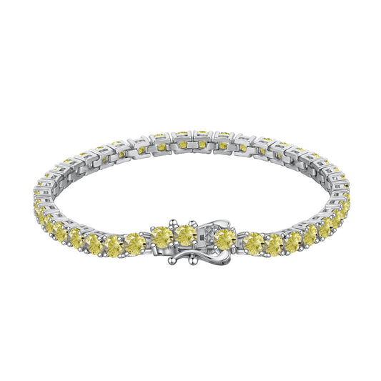 [select Jewelry]Ornate Dazzling Round Cut Tennis Bracelet