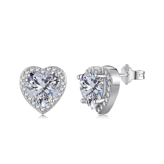 [select Jewelry]Sparkling Heart Shape Lover Earrings