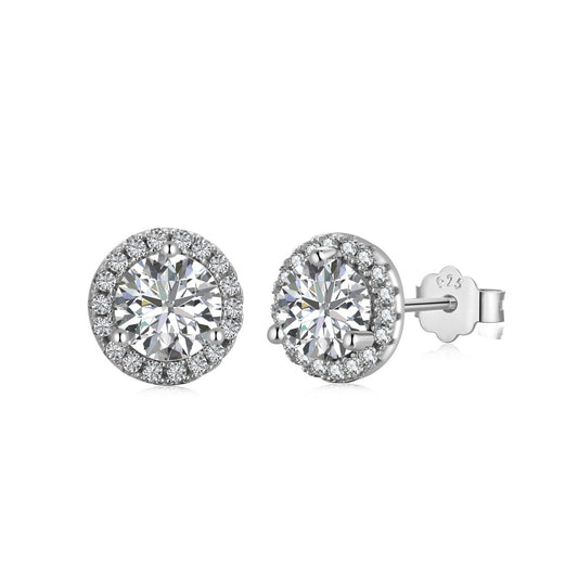 [select Jewelry]Classic Princess Round Shape Earrings