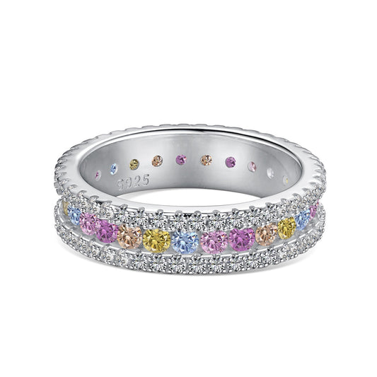 [select Jewelry]Delicate Colorful Round Cut Daily Ring