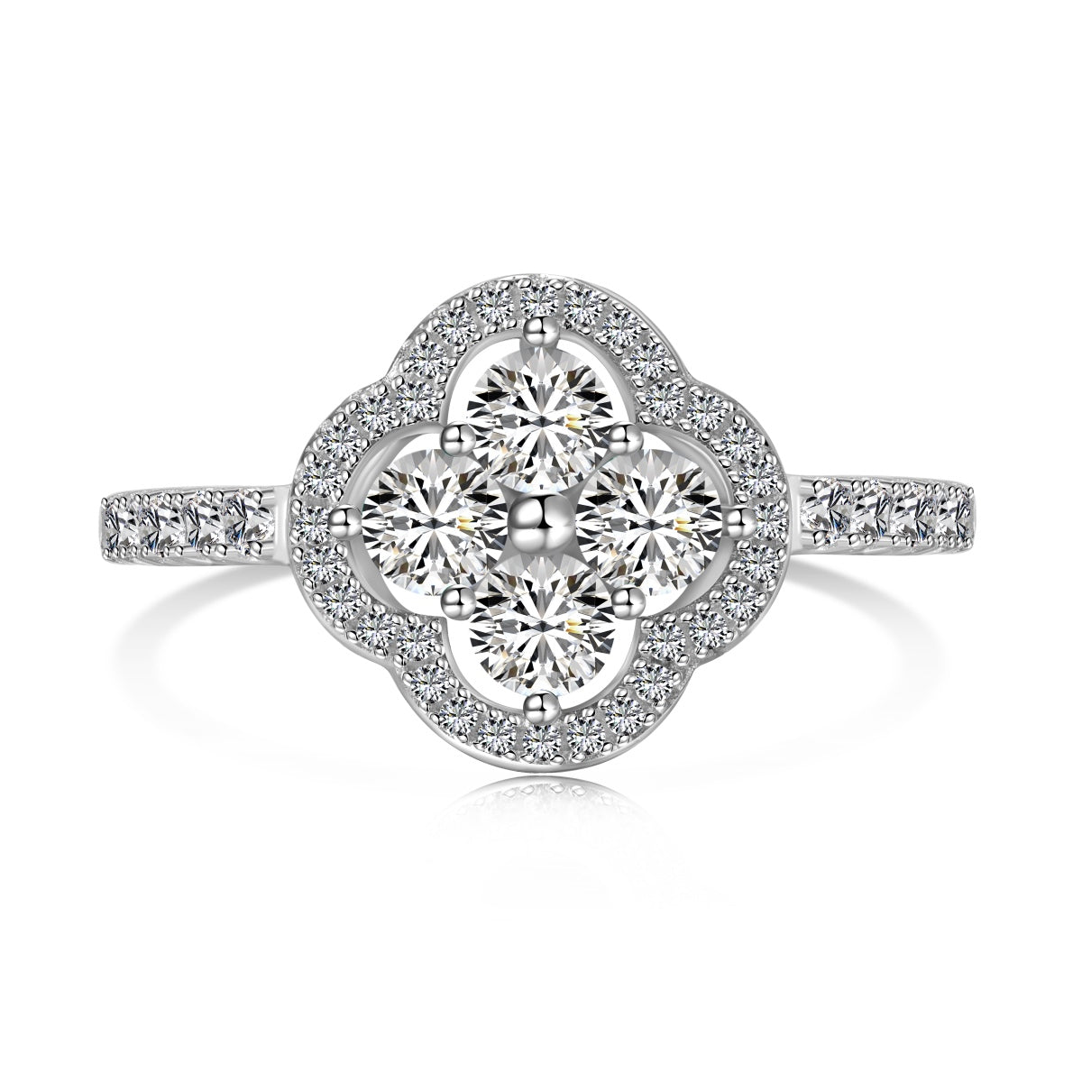 [select Jewelry]Four Leaf Clover Flower Design Ring