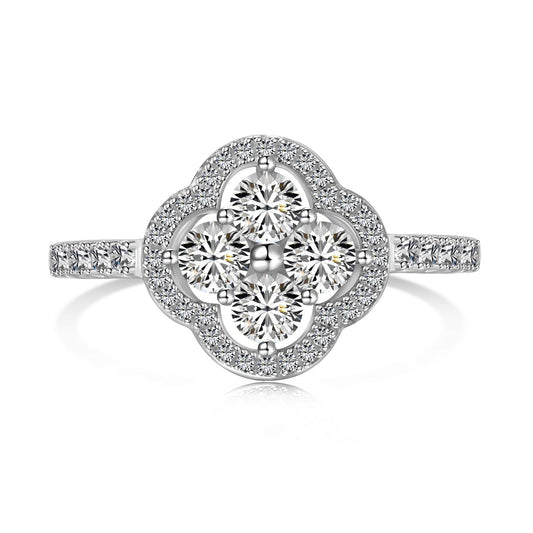 [select Jewelry]Four Leaf Clover Flower Design Ring