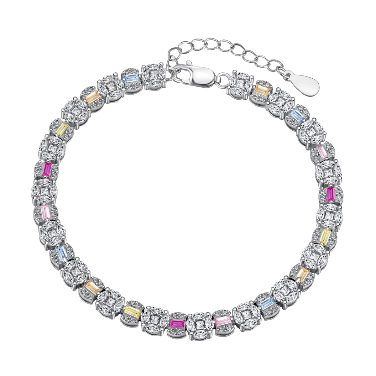 [select Jewelry]Dazzling Radiant Multi Cut Daily Bracelet