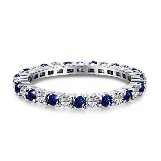 [select Jewelry]Exquisite Colorful Round Cut Tennis Ring