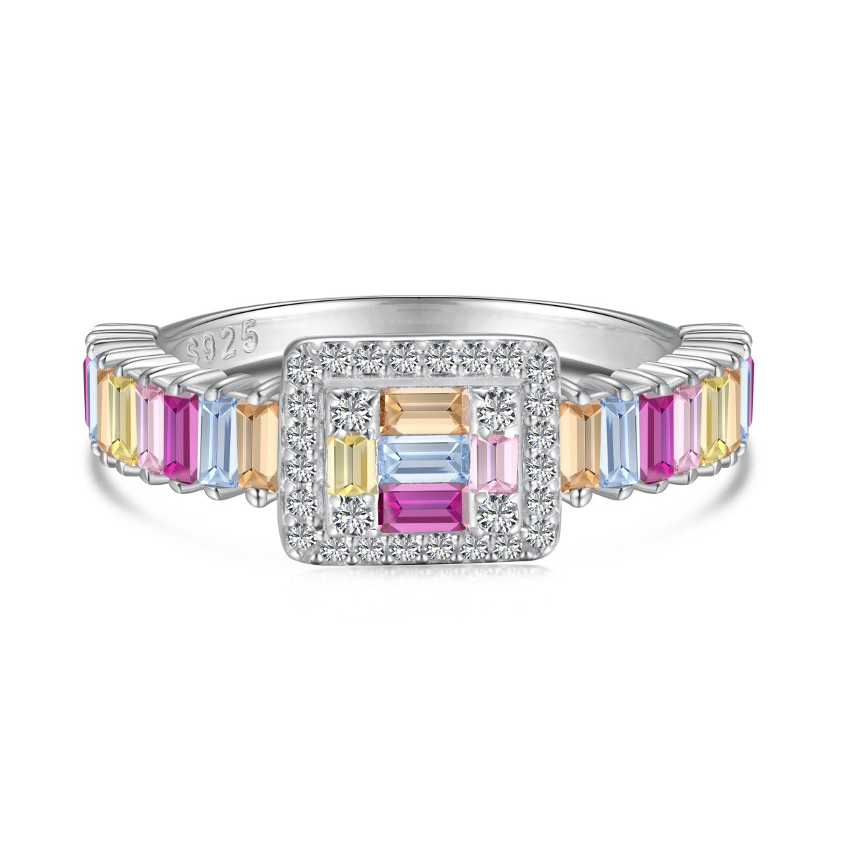 [select Jewelry]Exquisite Colorful Radiant Cut Party Ring