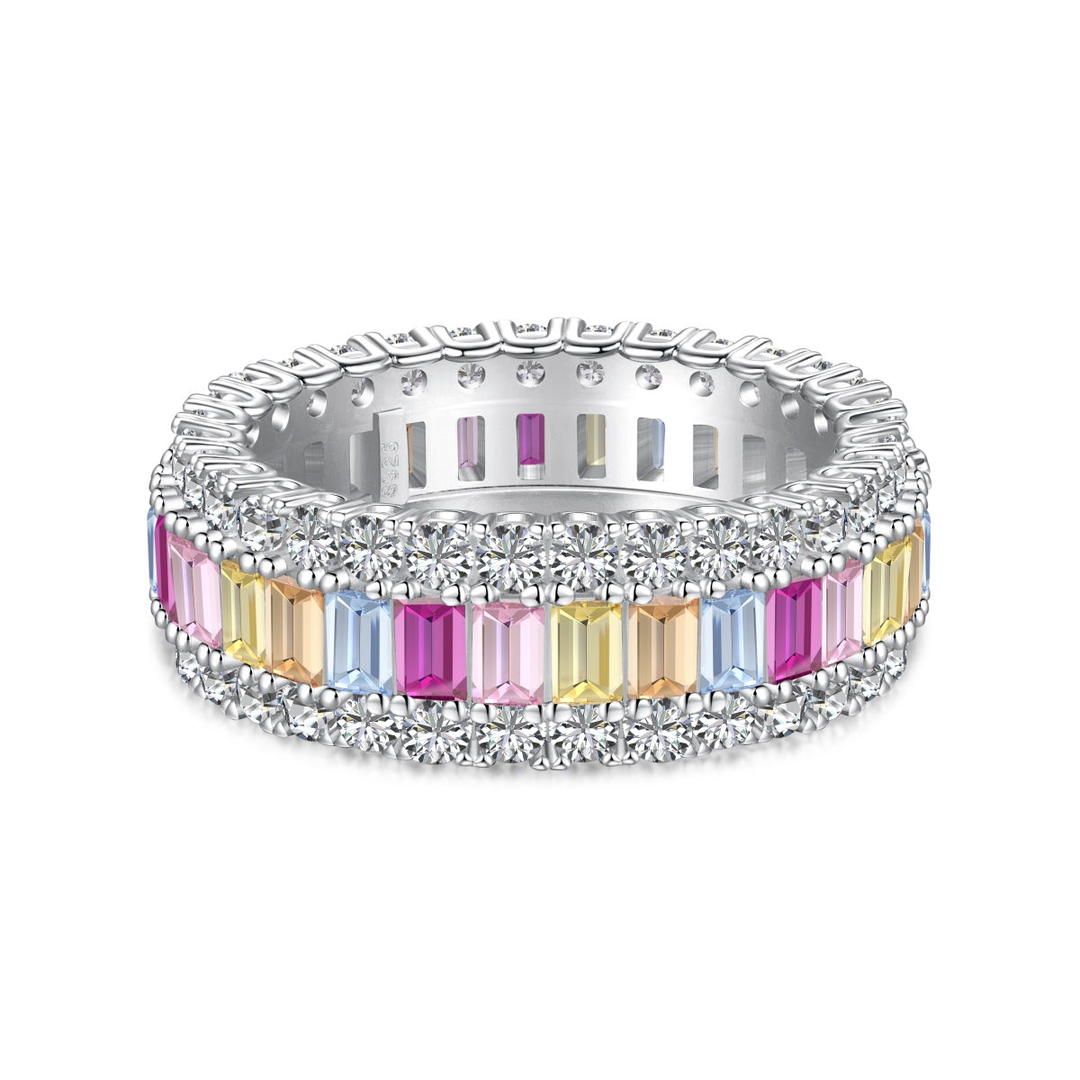 [select Jewelry]Dainty Colorful Radiant Cut Daily Ring