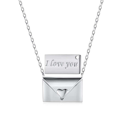 [select Jewelry]Envelope Heart Shape Mother's Day Necklace