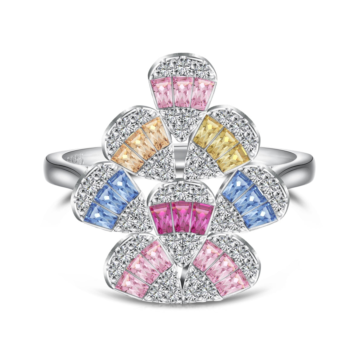 [select Jewelry]Sparkling Colorful Water Drop Shape Daily Ring