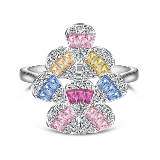 [select Jewelry]Sparkling Colorful Water Drop Shape Daily Ring
