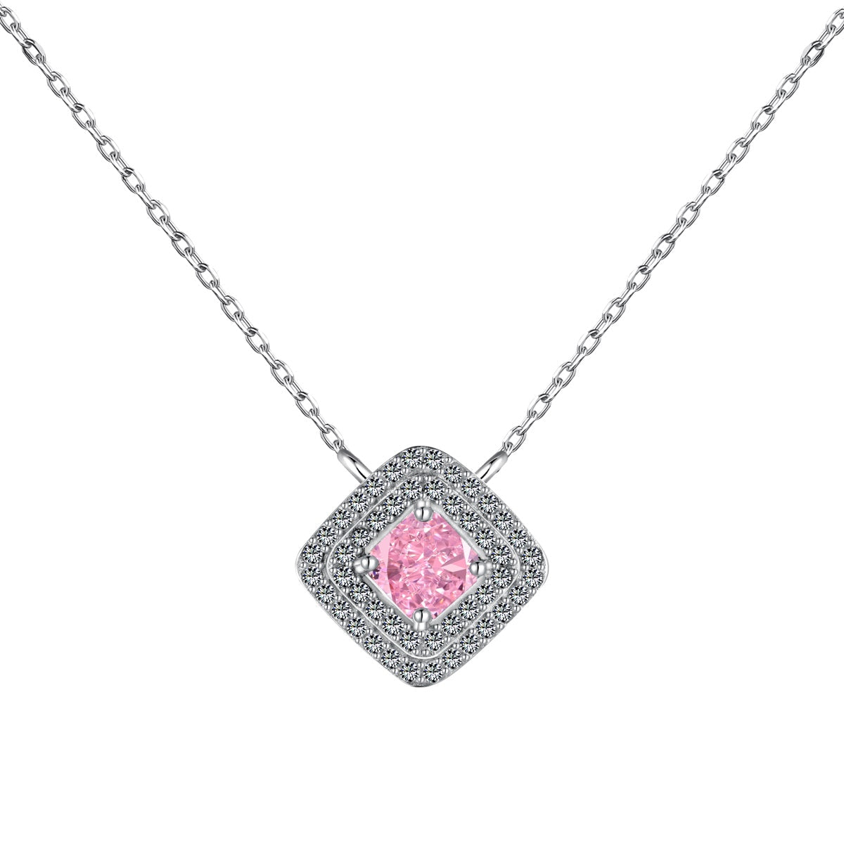 [select Jewelry]Sparkling Asscher Cut Necklace