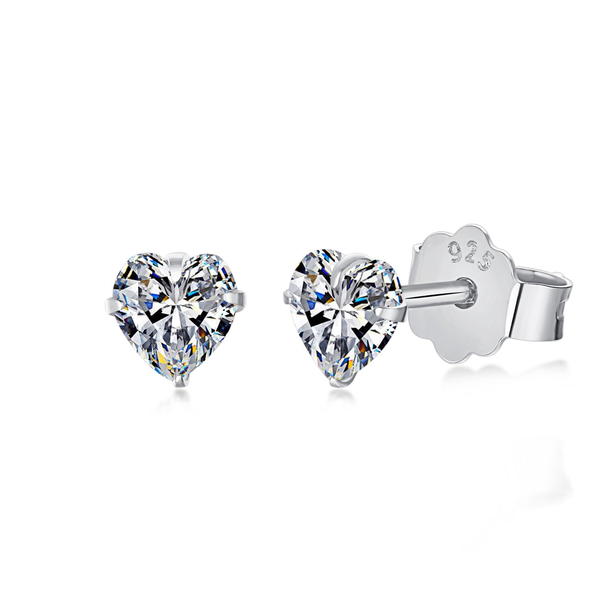 [select Jewelry]Sparkling Heart Shaped Simple Earrings