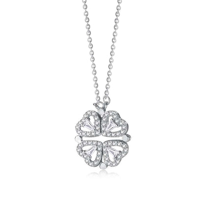 [select Jewelry]Ornate Heart Cut Flower Shape Necklace