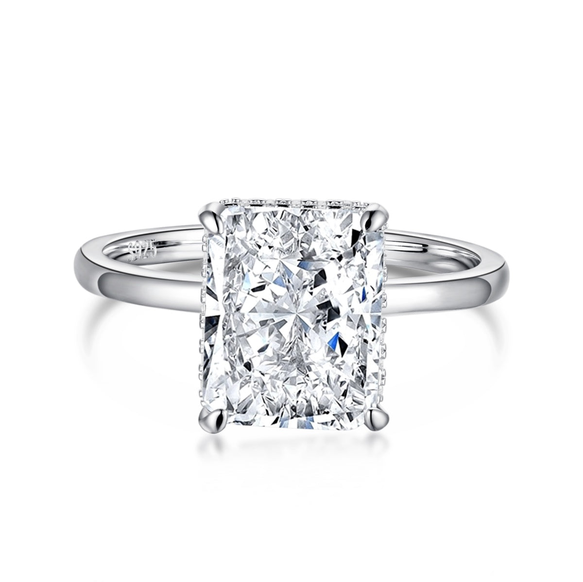 [select Jewelry]4.0 Carat Ornate Enchanting Radiand Cut Banquet Ring