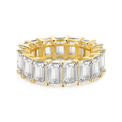 [select Jewelry]0.75 Carat Elegant Emerald Cut Tennis Ring
