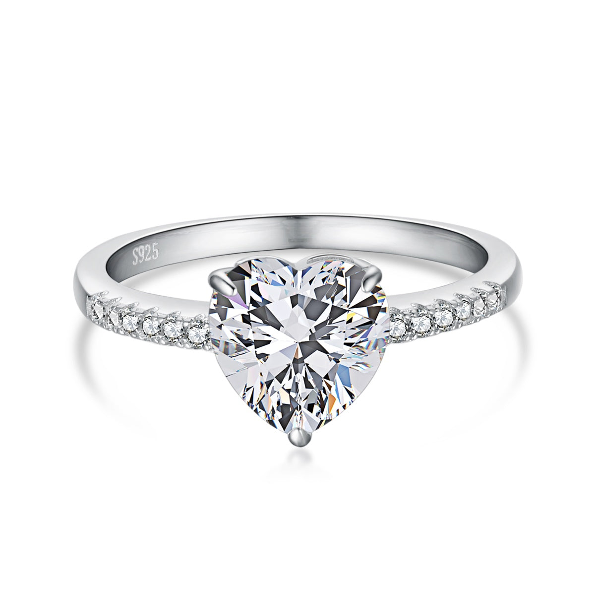 [select Jewelry]2.0 Carat Dazzling Lustrous Heart Cut Lover Ring