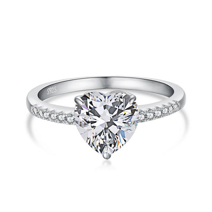 [select Jewelry]2.0 Carat Dazzling Lustrous Heart Cut Lover Ring