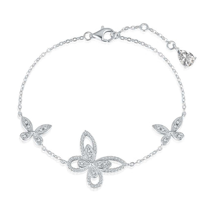 [select Jewelry]Delicate Butterfly Pendant Bracelet
