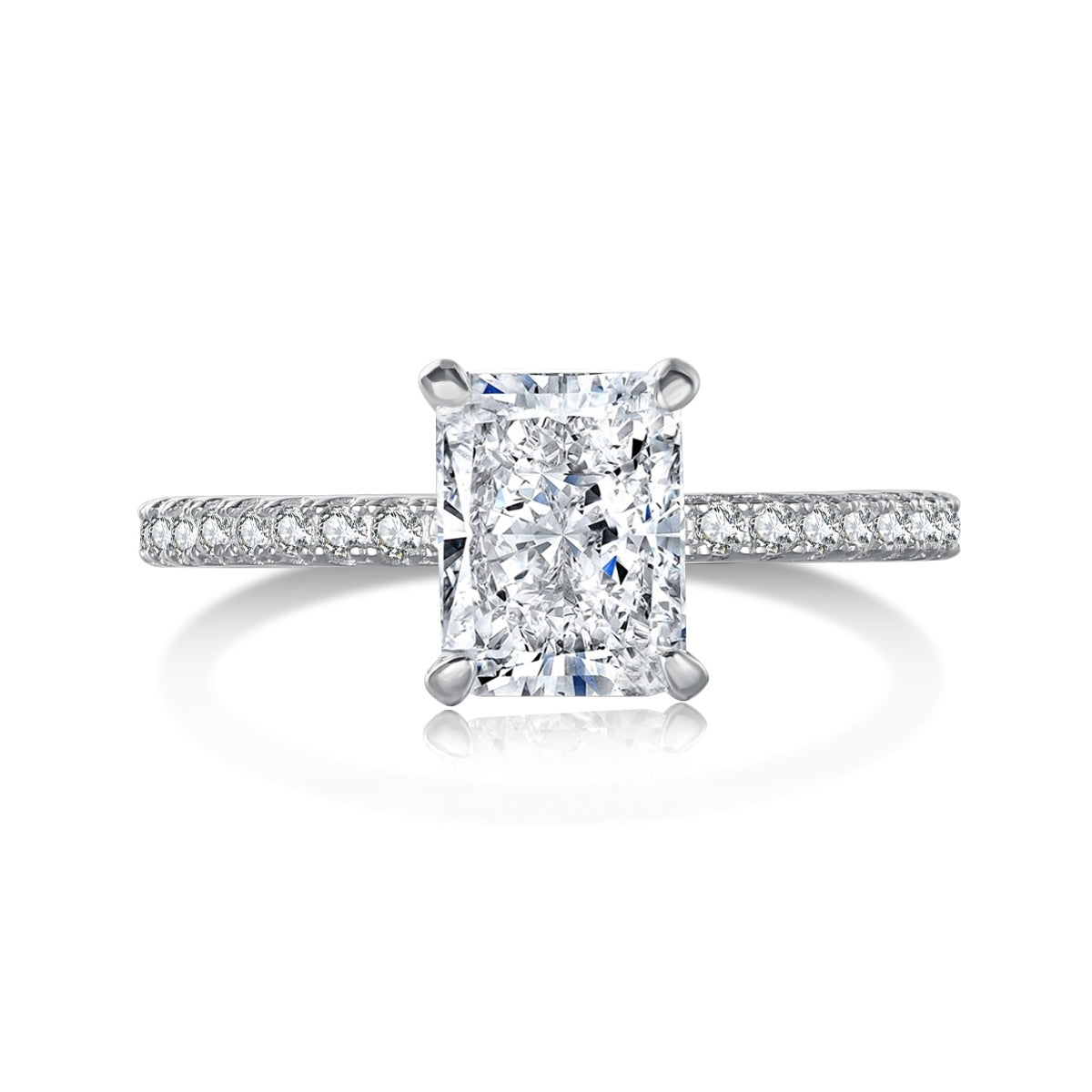 [select Jewelry]2.0 Carat Dazzling Sparkling Radiant Cut Party Ring