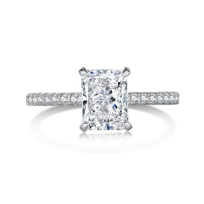 [select Jewelry]2.0 Carat Dazzling Sparkling Radiant Cut Party Ring