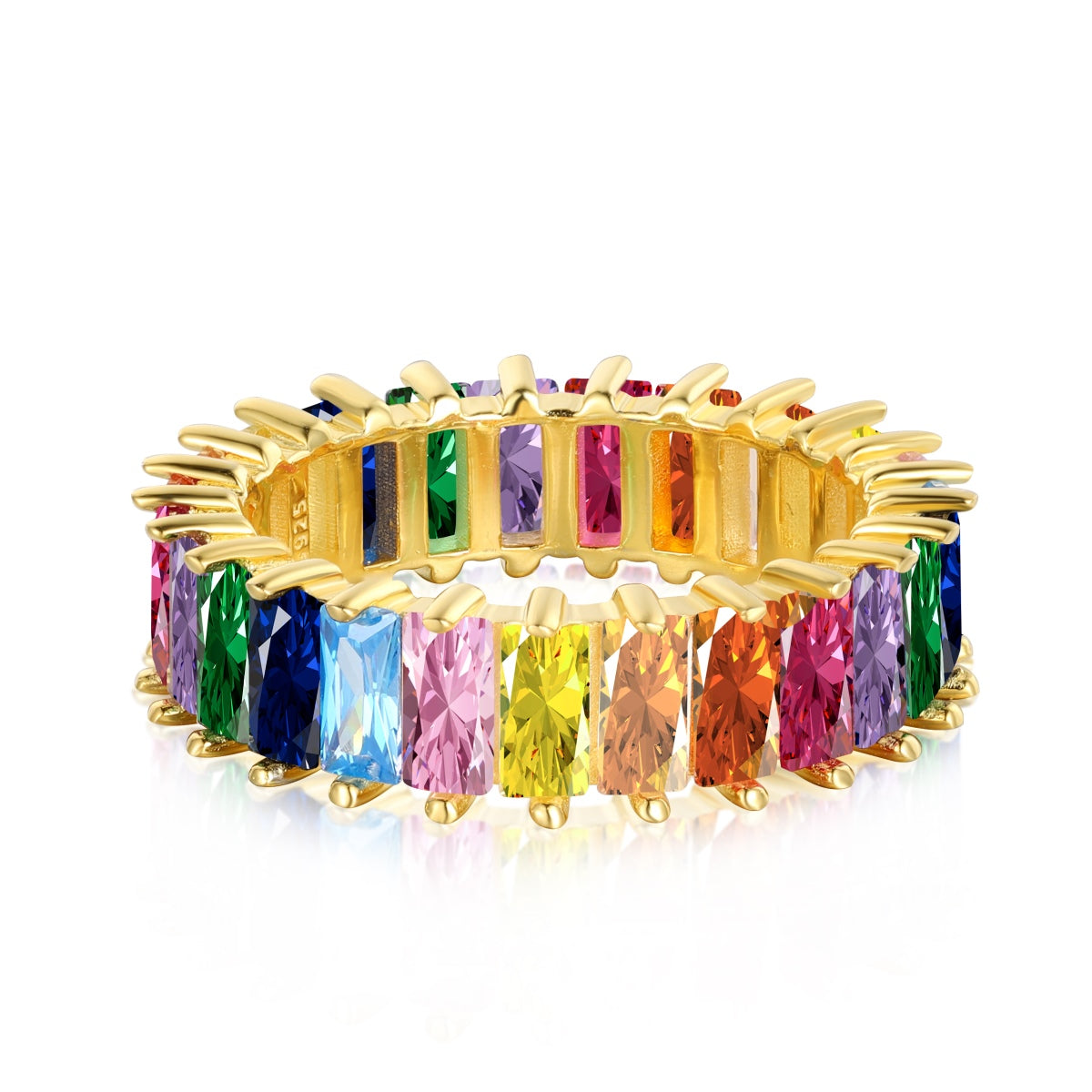 [select Jewelry]Unique Colorful Radiant Cut RIng