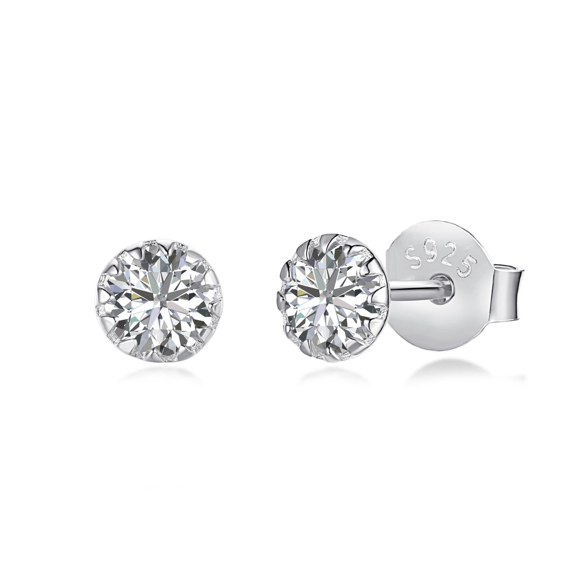 [select Jewelry]Sparkling Colorful Round Shape Earrings