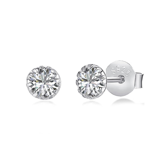 [select Jewelry]Sparkling Colorful Round Shape Earrings