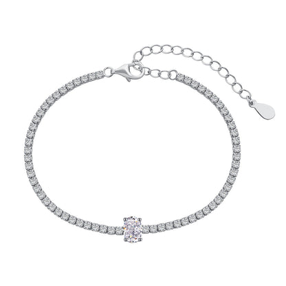 [select Jewelry]0.75 Carat Exquisite Oval Cut Daily Bracelet