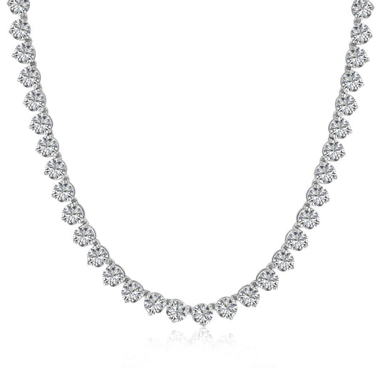 [select Jewelry]Ornate Heart Cut Tennis Necklace