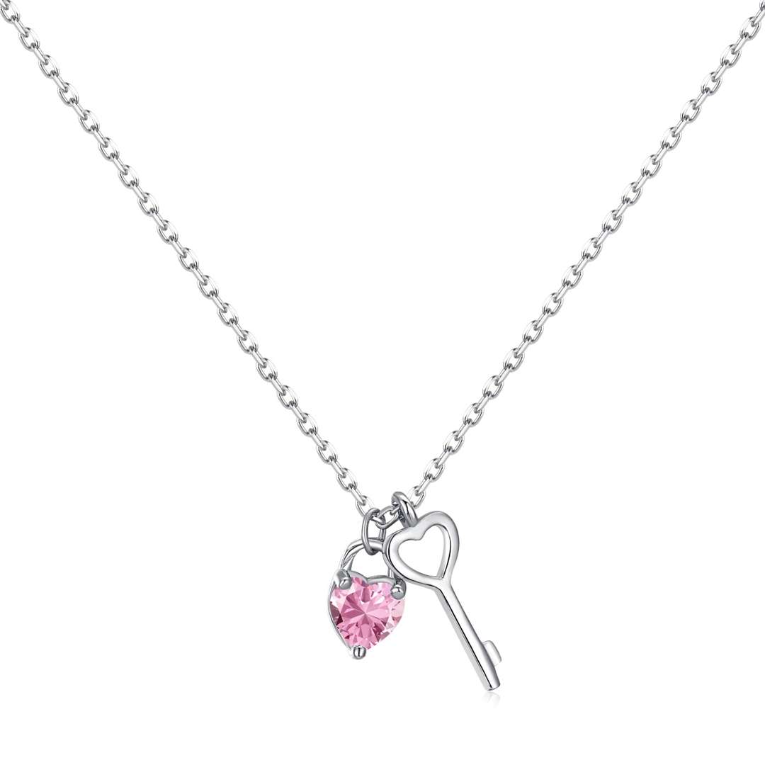 [select Jewelry]Unique Heart Shape Key Pendent Necklace