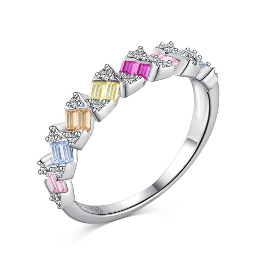 [select Jewelry]Delicate Vibrant Emerald Cut Daily Ring