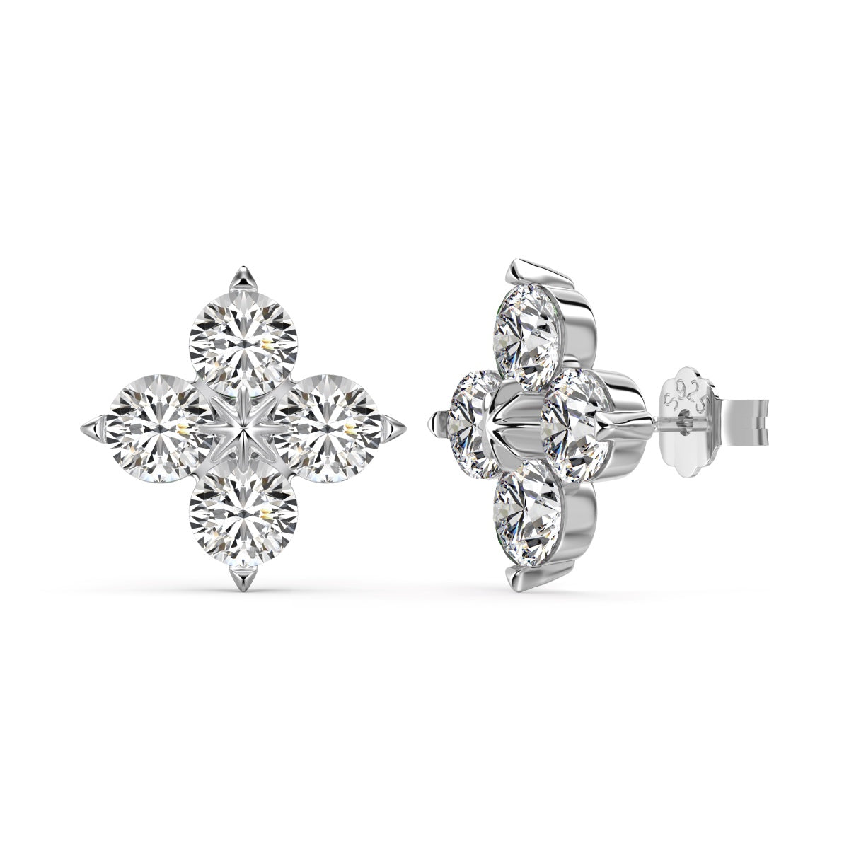 [select Jewelry]Four-Leaf Clover Eight-Pointed Star Earrings