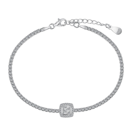 [select Jewelry]Luxurious Dazzling Square Shape Banquet Bracelet