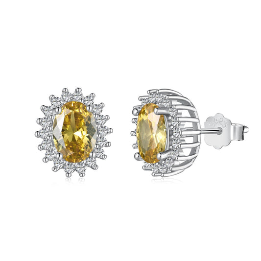 [select Jewelry]Delicate Radiant Oval Cut Daily Earrings