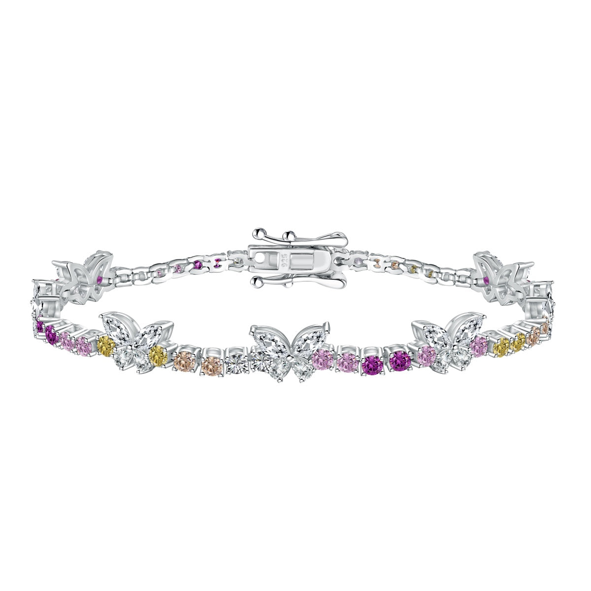 [select Jewelry]Ornate Colorful Butterfly Shape Round Cut Daily Bracelet