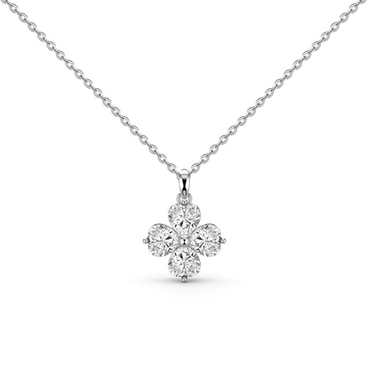 [select Jewelry]Heart-Shaped Four-Leaf Clover Bead Necklace
