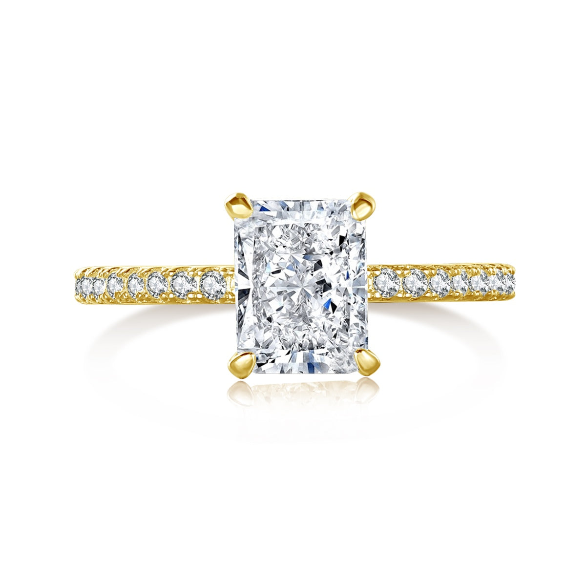 [select Jewelry]2.0 Carat Dazzling Sparkling Radiant Cut Party Ring
