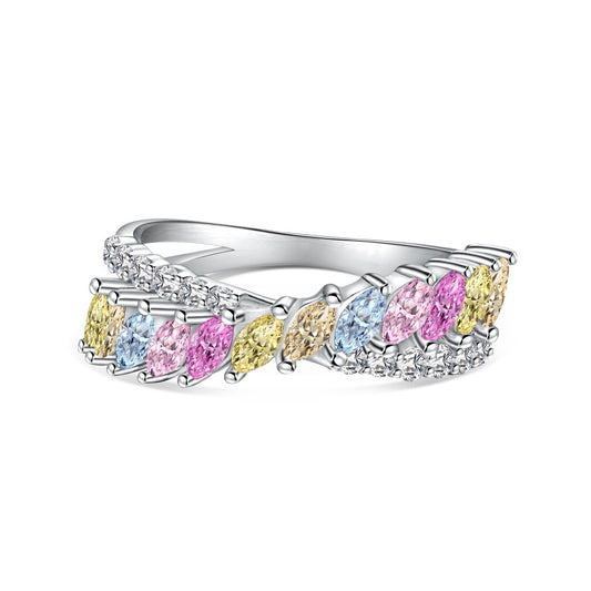 [select Jewelry]Unique Colorful Marquise Cut Daily Ring