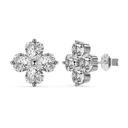 [select Jewelry]Four-Leaf Clover Ball Earrings