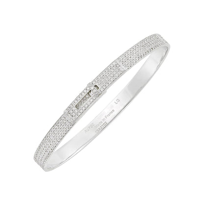[Select]HM KELLY BRACELET IN SILVER AND FULL PAVE DIAMOND
