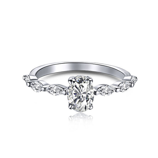 [select Jewelry]0.75 Carat Luxurious Vibrant Elongated Cushion Cut Daily Ring