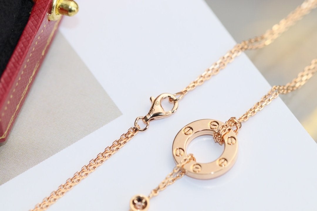 [Select]LOVE NECKLACE ADJUSTABLE Select GOLD 2 DIAMOND