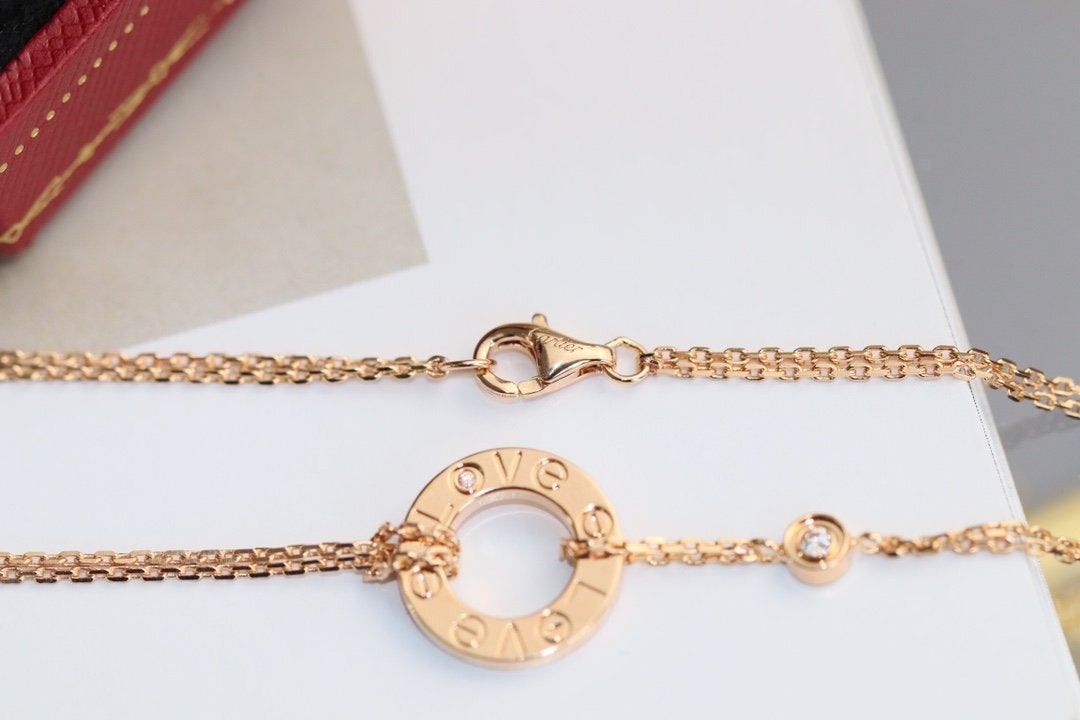 [Select]LOVE NECKLACE ADJUSTABLE Select GOLD 2 DIAMOND