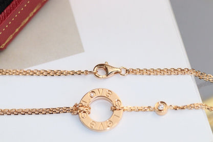 [Select]LOVE NECKLACE ADJUSTABLE Select GOLD 2 DIAMOND