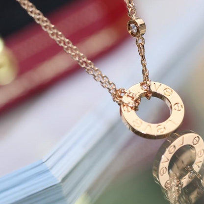 [Select]LOVE NECKLACE ADJUSTABLE Select GOLD 2 DIAMOND