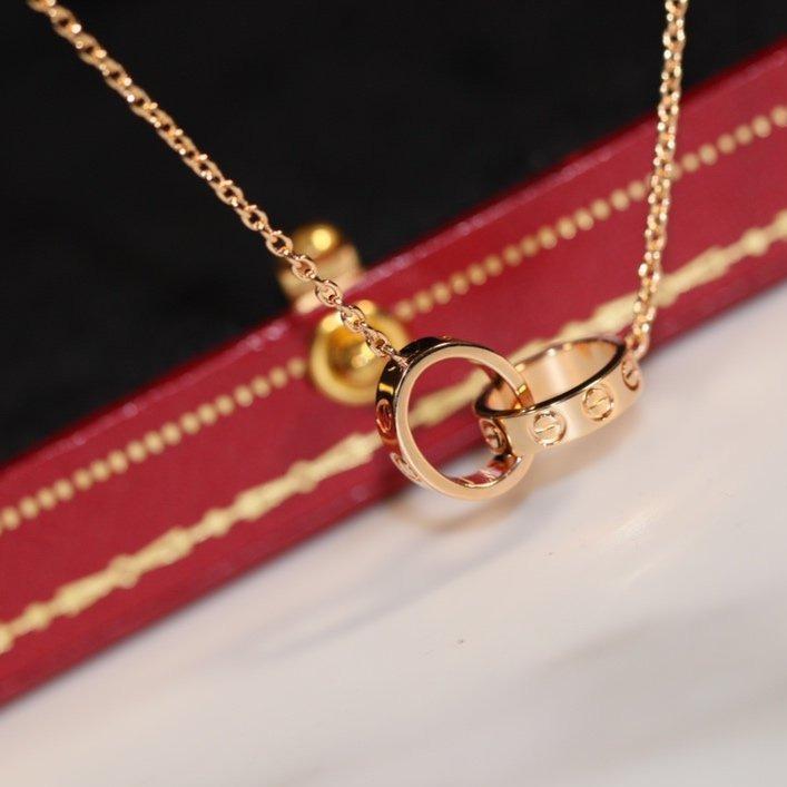 [Select]LOVE NECKLACE PINK GOLD AND SILVER