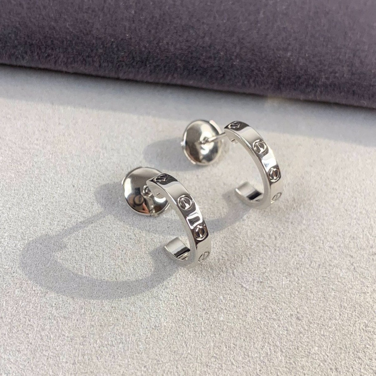 [Select]LOVE EARRINGS 2.65MM SILVER