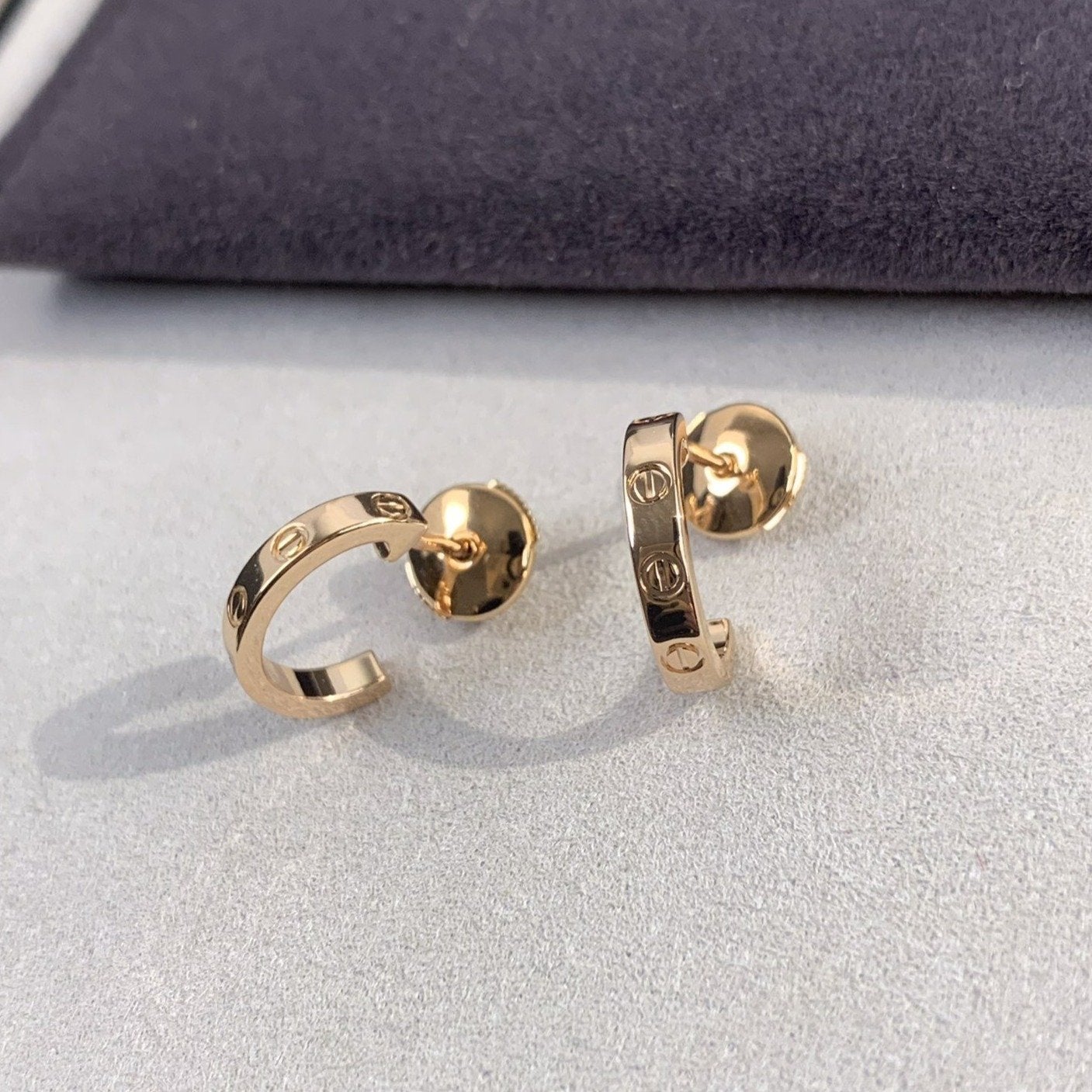 [Select]LOVE EARRINGS 2.65MM PINK GOLD