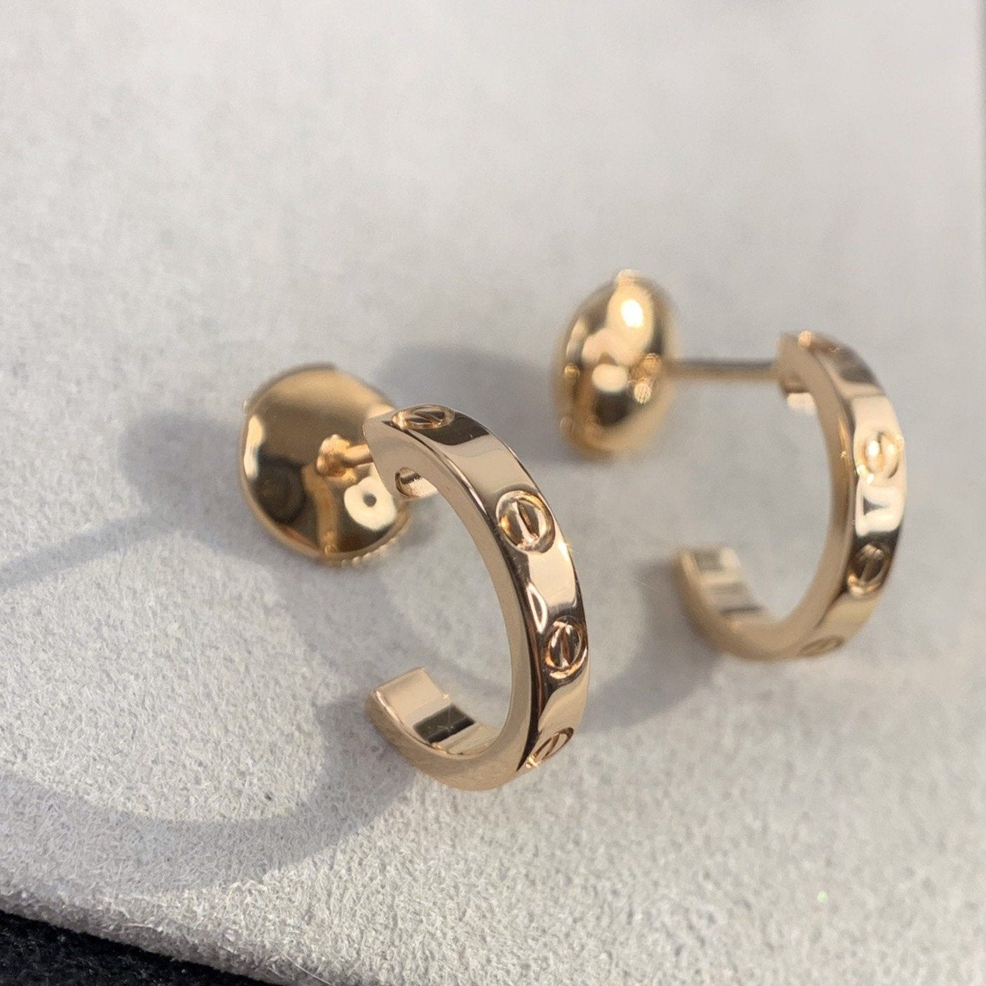 [Select]LOVE EARRINGS 2.65MM PINK GOLD