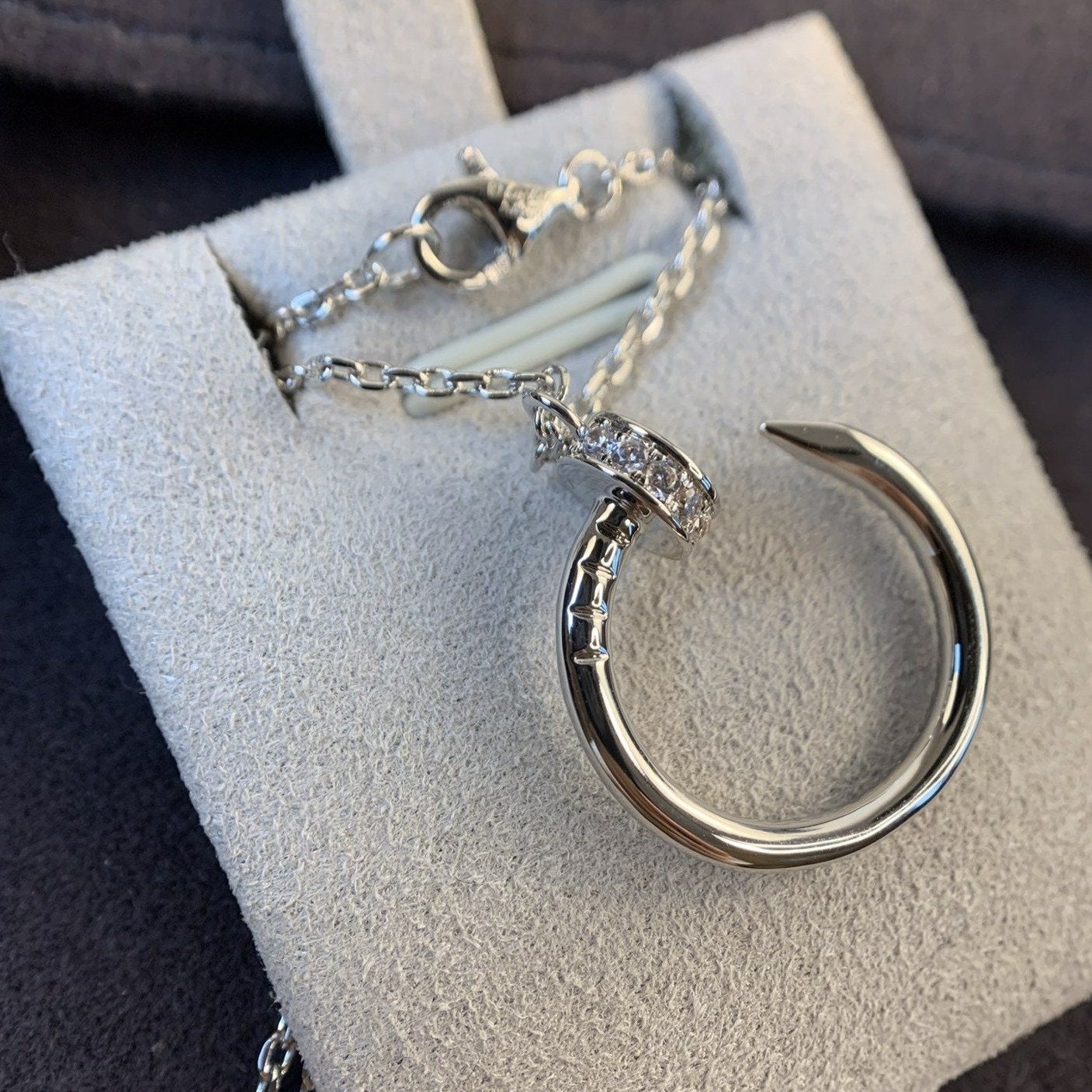[Select]JUSTE NECKLACE SILVER DIAMONDS